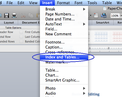 hyperlink table of contents word for mac